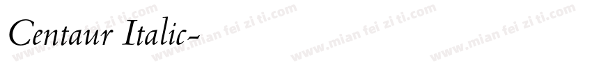Centaur Italic字体转换